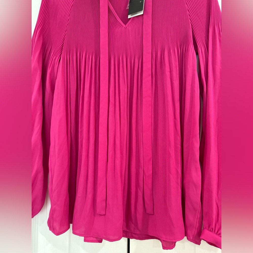 Lauren Ralph Lauren Pink Pleated Blouse - Picture 5 of 9